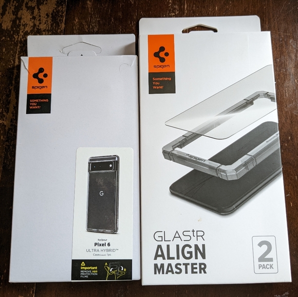 Spigen Case and Screen Protector for Pixel 6 - Picture 1 of 2